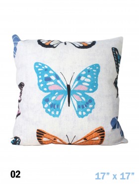 Butterfly Print Cushion Cover & FIller